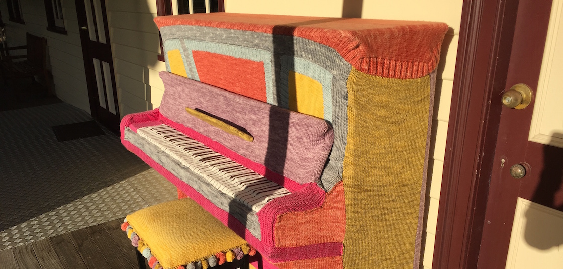 Knitted Piano Cover