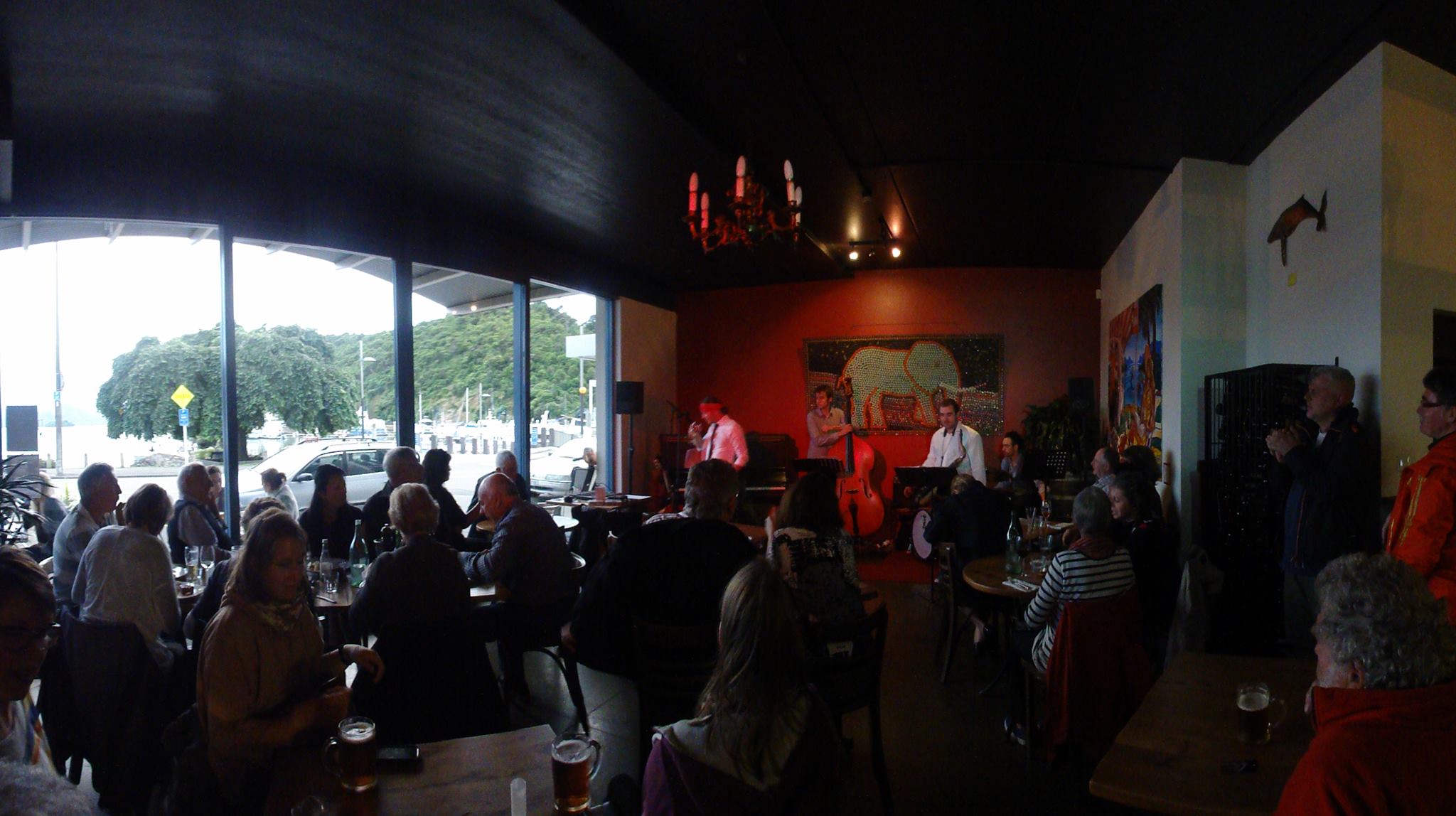 Mike Field at Le Café in Picton, New Zealand