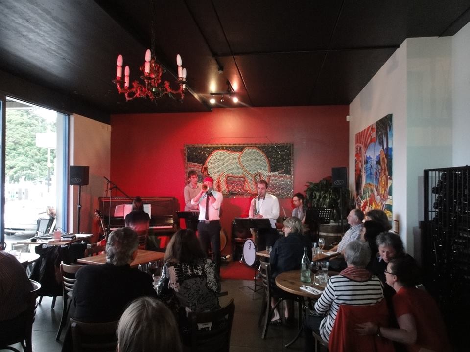 Mike Field at Le Café in Picton, New Zealand