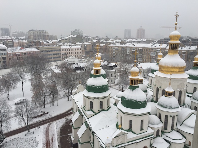 Rooftop of St. Sophia Cathedral in Kiev, Ukraine